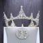 Luksusowe Złote Metal Akcesoria 2018 Kryształ Rhinestone Frezowanie Perła Tiara Kolczyki Biżuteria Ślubna