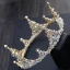Luksusowe Złote Metal Akcesoria 2018 Kryształ Rhinestone Frezowanie Perła Tiara Kolczyki Biżuteria Ślubna
