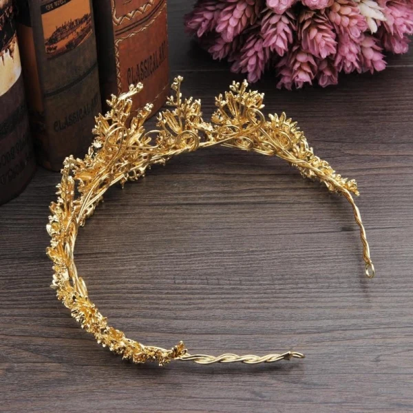 Sparkly Gold Tiara 2018 Metal Wedding Accessories
