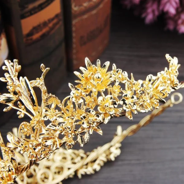 Sparkly Gold Tiara 2018 Metal Wedding Accessories