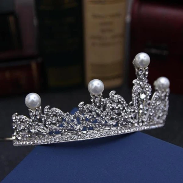 Simple Argenté Tiare 2018 Métal Perle Faux Diamant Mariage Accessorize