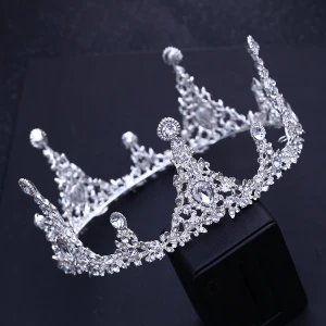 Glitter Zilveren Tiara 2018 Metaal Rhinestone Huwelijk Accessoires