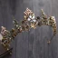 Vintage / Retro Baroque Bronze Bridal Jewelry 2018 Metal Crystal Pearl Rhinestone Tiara Earrings Accessories
