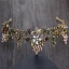 Vintage / Retro Baroque Bronze Bridal Jewelry 2018 Metal Crystal Pearl Rhinestone Tiara Earrings Accessories