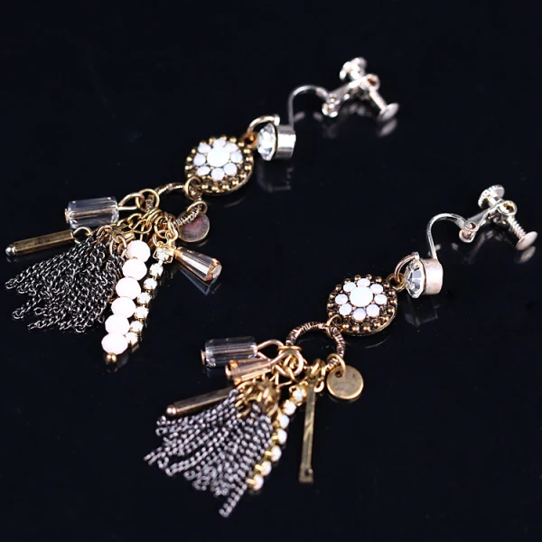 Vintage / Retro Baroque Bronze Bridal Jewelry 2018 Metal Crystal Pearl Rhinestone Tiara Earrings Accessories