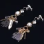Vintage / Retro Baroque Bronze Bridal Jewelry 2018 Metal Crystal Pearl Rhinestone Tiara Earrings Accessories