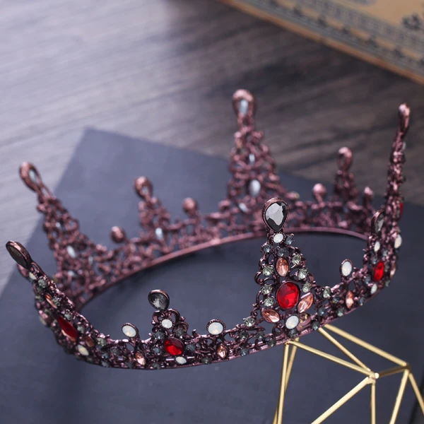 Vintage Barokowy Winogrono Metal Tiara 2018 Kryształ Rhinestone Akcesoria