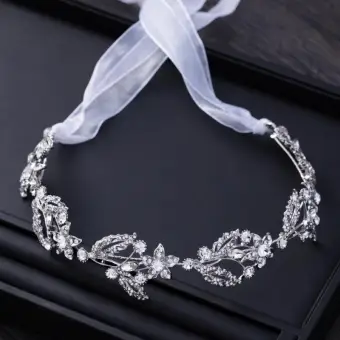 Chic Beautiful Silver Metal Accessories 2018 Rhinestone Lace Up Headpieces