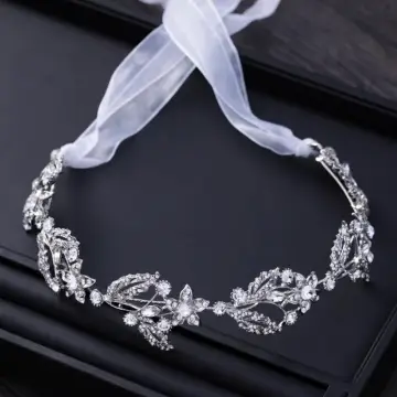 Chic Beautiful Silver Metal Accessories 2018 Rhinestone Lace Up Headpieces