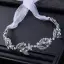 Fine Sølv Metall Tilbehør 2018 Rhinestone Snøre opp Hodepynt