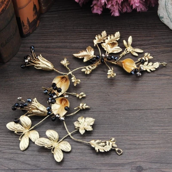 Modest / Simple Gold Metal Headpieces 2018 Butterfly Beading Accessories