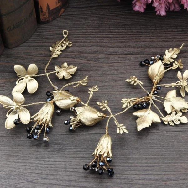 Modest / Simple Gold Metal Headpieces 2018 Butterfly Beading Accessories