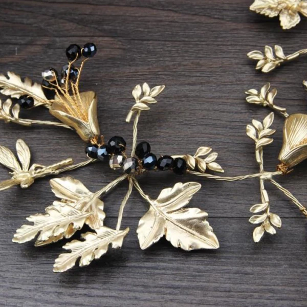 Modest / Simple Gold Metal Headpieces 2018 Butterfly Beading Accessories