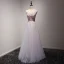 Modern / Fashion Blushing Pink Homecoming Graduation Dresses 2017 A-Line / Princess Floor-Length / Long Cascading Ruffles Scoop Neck Sleeveless Backless Appliques Flower Pearl Rhinestone Pierced Formal Dresses