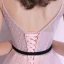 Modern / Fashion Summer Pearl Pink Spotted Evening Dresses  2018 A-Line / Princess V-Neck Spaghetti Straps Sleeveless Metal Sash Court Train Ruffle Backless Formal Dresses