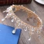 Lyx Guld Metall Bröllop Tillbehör 2018 Kristall Rhinestone Tiara