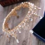 Lyx Guld Metall Bröllop Tillbehör 2018 Kristall Rhinestone Tiara