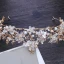 Unique Schmetterling Blumen Gold Diadem 2018 Metall Perle Strass Ohrringe Brautschmuck Brautaccessoires