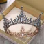 Vintage / Retro Baroque Black Gold Tiara 2018 Metal Rhinestone Accessories