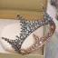 Vintage / Retro Baroque Black Gold Tiara 2018 Metal Rhinestone Accessories
