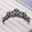Vintage Barokowy Czarne Tiara 2018 Metal Kryształ Rhinestone Akcesoria