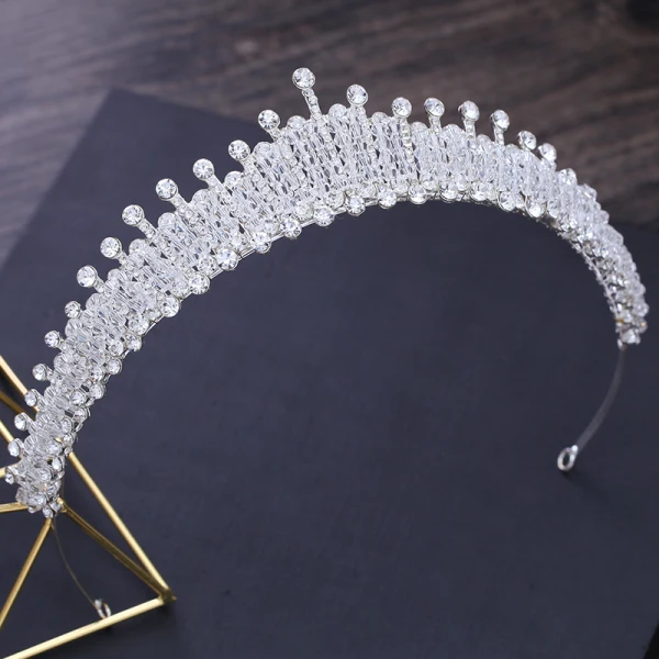 Luxury / Gorgeous Silver Tiara 2018 Metal Rhinestone Beading Crystal Accessories