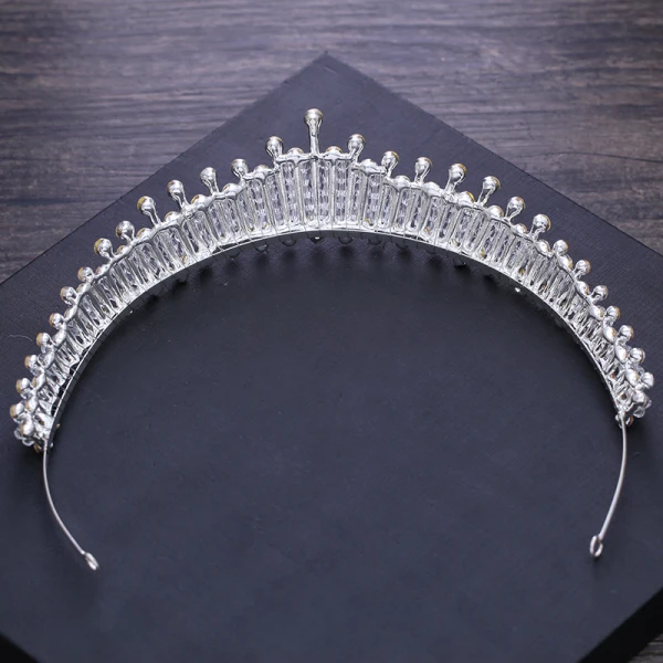 Luxury / Gorgeous Silver Tiara 2018 Metal Rhinestone Beading Crystal Accessories