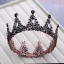 Vintage Barokowy Czarne Tiara 2018 Metal Rhinestone Akcesoria