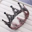 Vintage Barokowy Czarne Tiara 2018 Metal Rhinestone Akcesoria