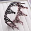 Vintage Barokowy Czarne Tiara 2018 Metal Rhinestone Akcesoria