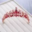 Piękne Czerwone Rhinestone Tiara 2018 Metal Akcesoria