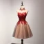 Schöne Partykleider 2017 Fallende Rüsche Kurze Ballkleid Stehkragen Ärmellos Rückenfreies Spitze Applikationen Perlenstickerei Kristall Durchbohrt Festliche Kleider