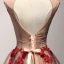 Schöne Partykleider 2017 Fallende Rüsche Kurze Ballkleid Stehkragen Ärmellos Rückenfreies Spitze Applikationen Perlenstickerei Kristall Durchbohrt Festliche Kleider