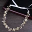 Modest / Simple Gold Headpieces 2018 Metal Crystal Pearl Lace-up Accessories
