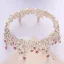 Luksus Gull Tiara 2018 Metall Perle Rhinestone Bryllup Tilbehør