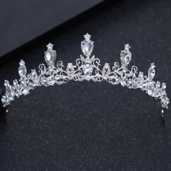 Simple Argenté Mariage Accessorize 2018 Métal Faux Diamant Tiare