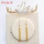 Amazing / Unique Gold Accessories 2018 Metal Rhinestone Tiara Pearl Butterfly Feather Earrings Bridal Jewelry