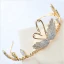 Amazing / Unique Gold Accessories 2018 Metal Rhinestone Tiara Pearl Butterfly Feather Earrings Bridal Jewelry