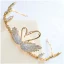 Amazing / Unique Gold Accessories 2018 Metal Rhinestone Tiara Pearl Butterfly Feather Earrings Bridal Jewelry