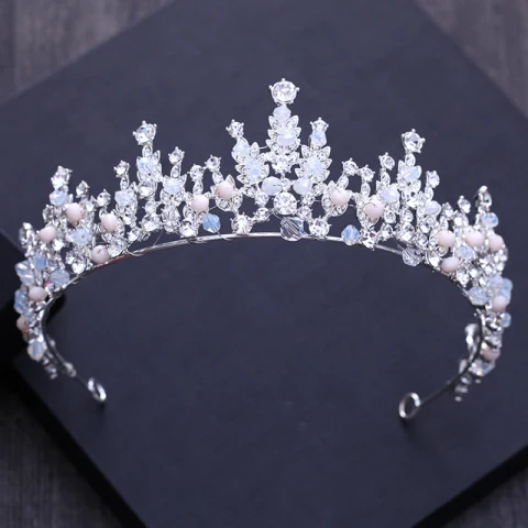Schöne Silber Diadem 2018 Metall Strass Kristall Brautaccessoires
