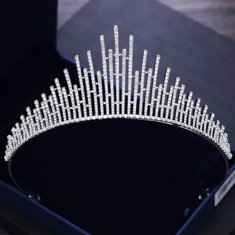 Enkel Sølv Rhinestone Tiara 2018 Metall Tilbehør