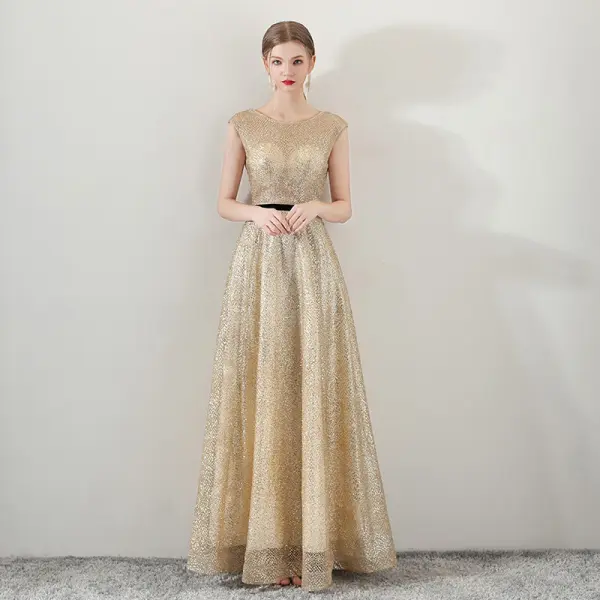 Bling Bling Rouge Robe De Soirée 2018 Princesse Encolure Dégagée Sans Manches Glitter Tulle Ceinture Longue Volants Dos Nu Robe De Ceremonie