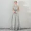 Bling Bling Rouge Robe De Soirée 2018 Princesse Encolure Dégagée Sans Manches Glitter Tulle Ceinture Longue Volants Dos Nu Robe De Ceremonie