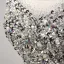 Moderne / Mode Gris Robe De Soirée 2017 Princesse Longue Volants en Cascade Encolure Dégagée Sans Manches Dos Nu Faux Diamant Cristal Perle Glitter Paillettes Noeud Ceinture Robe De Ceremonie