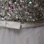 Moderne / Mode Gris Robe De Soirée 2017 Princesse Longue Volants en Cascade Encolure Dégagée Sans Manches Dos Nu Faux Diamant Cristal Perle Glitter Paillettes Noeud Ceinture Robe De Ceremonie