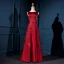 Chic / Beautiful Burgundy Evening Dresses  2018 A-Line / Princess Scoop Neck Sleeveless Appliques Lace Crystal Sash Floor-Length / Long Ruffle Backless Formal Dresses