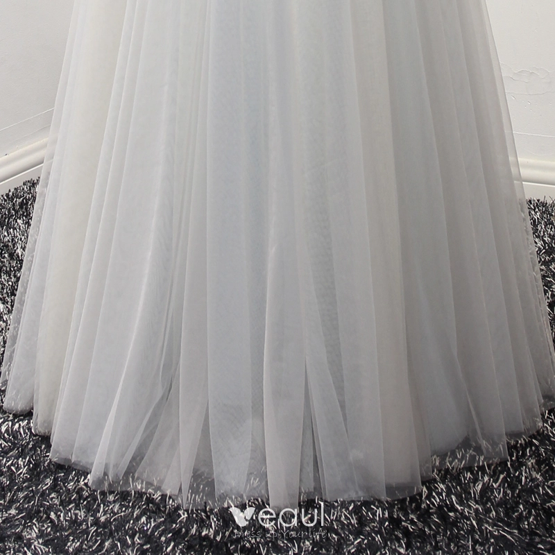 A-line V-neck Sleeveless Pleated Tiered Bohemian Dresses Sky Blue
