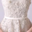 Bling Bling Champagne Evening Dresses  2018 A-Line / Princess Scoop Neck Sleeveless Appliques Flower Sequins Beading Sash Court Train Ruffle Formal Dresses
