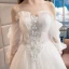 Fine Elfenben Brudekjoler 2018 Prinsesse Kjæreste Langermede Appliques Blonder Beading Buste Royal Train