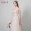 Modern / Fashion Pearl Pink See-through Evening Dresses  2018 A-Line / Princess Scoop Neck 3/4 Sleeve Butterfly Appliques Lace Floor-Length / Long Ruffle Formal Dresses